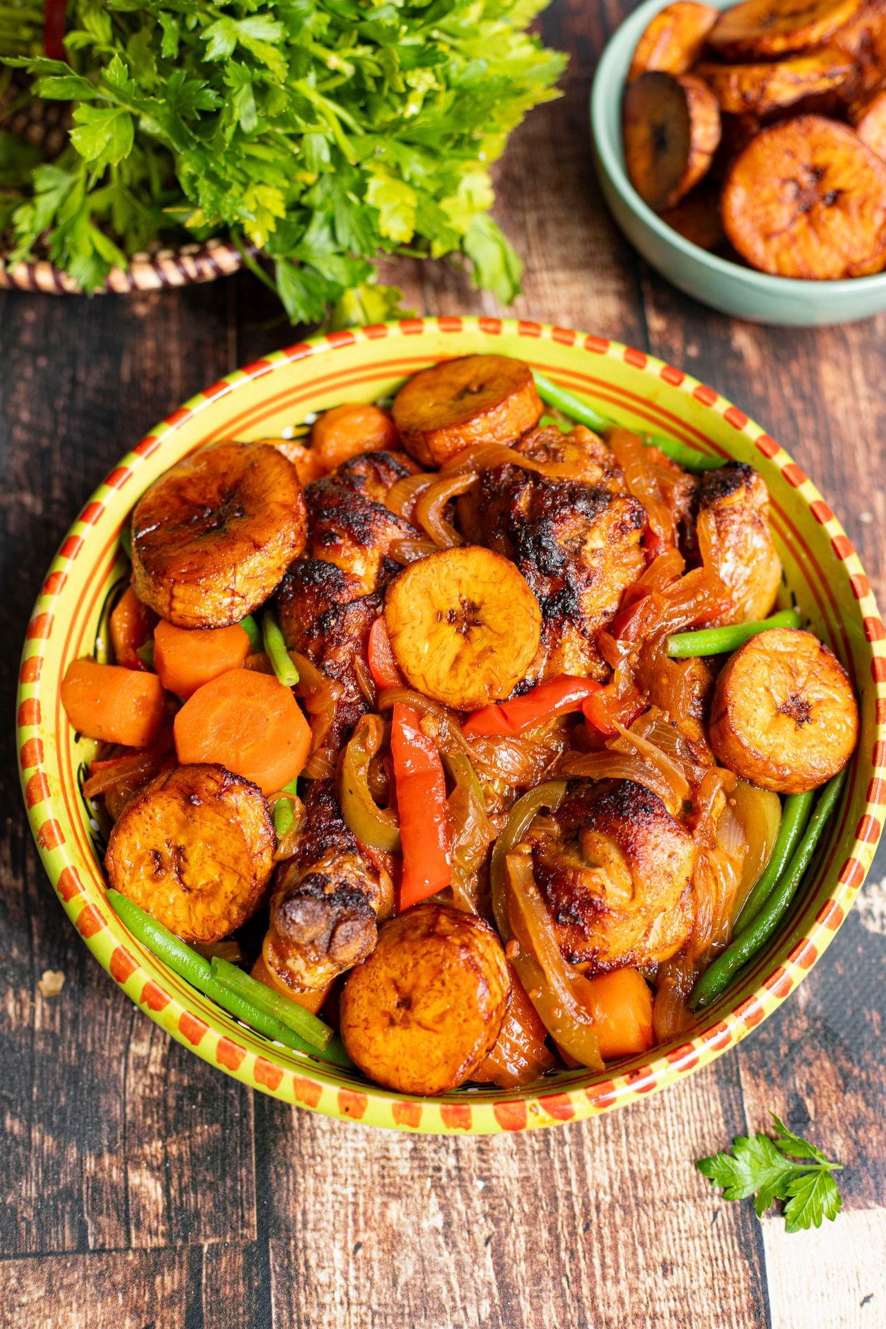 Poulet DG + plantain